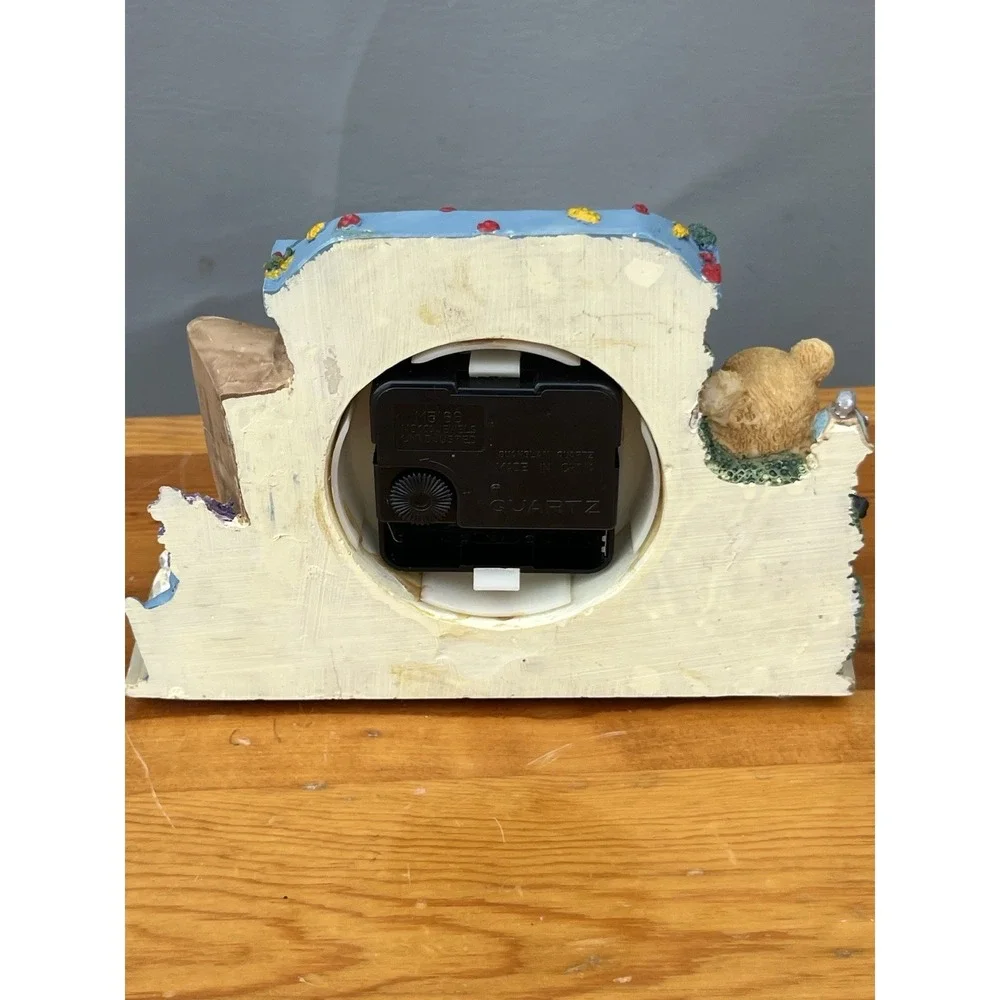 Teddy Bear Dog Ladybug Mantel Desk Shelf Clock Telephone Resin Telephone Booth